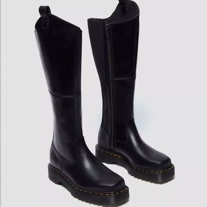 Dr Martens black Amaayah knee high leather riding boots NWT